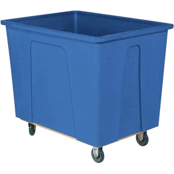 Wesco Industrial Products - 350 Lb Load Capacity, 4 Bushels, Plastic Box Truck - 21" Wide x 32" Long x 21-1/2" High, Blue - Eagle Tool & Supply