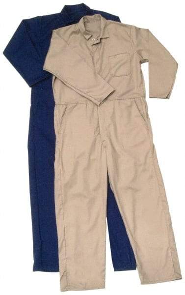 PRO-SAFE - Size 3XL, Navy Blue, Zipper, Arc Flash Coverall - 48 to 50" Chest, Indura Ultra Soft, Cotton, Nylon, 6 Pockets - Eagle Tool & Supply