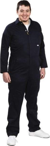 PRO-SAFE - Size M, Navy Blue, Zipper, Arc Flash Coverall - 32 to 34" Chest, Indura Ultra Soft, Cotton, Nylon, 6 Pockets - Eagle Tool & Supply