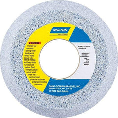 Norton - 4" Diam x 1-1/4" Hole x 1-1/2" Thick, I Hardness, 46 Grit Surface Grinding Wheel - Ceramic, Type 11, Coarse Grade, 5,730 Max RPM - Eagle Tool & Supply