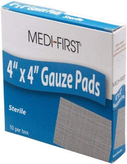 Medique - 4" Long x 4" Wide, General Purpose Pad - White, Gauze Bandage - Eagle Tool & Supply