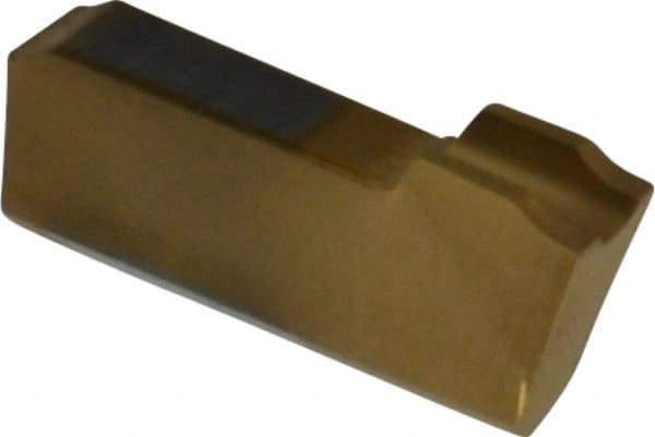 Hertel - 1/8 HG120CO Grade, 0.125" Cutting Width, Carbide Cutoff Insert - 4° Right Hand Lead Angle, TiN Coated - Eagle Tool & Supply