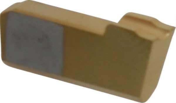 Hertel - 1/8 HG120CO Grade, 0.125" Cutting Width, Carbide Cutoff Insert - 0° Neutral Lead Angle, TiN Coated - Eagle Tool & Supply