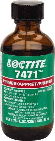 Loctite - 1.75 Fluid Ounce Bottle, Amber, Liquid Primer - Series 7471 - Eagle Tool & Supply