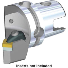 Kennametal - Right Hand Cut, Size KM40, SN.. Insert Compatiblity, Modular Turning & Profiling Cutting Unit Head - 19mm Ctr to Cutting Edge, 53.3mm Head Length, Through Coolant, Series Kenclamp - Eagle Tool & Supply