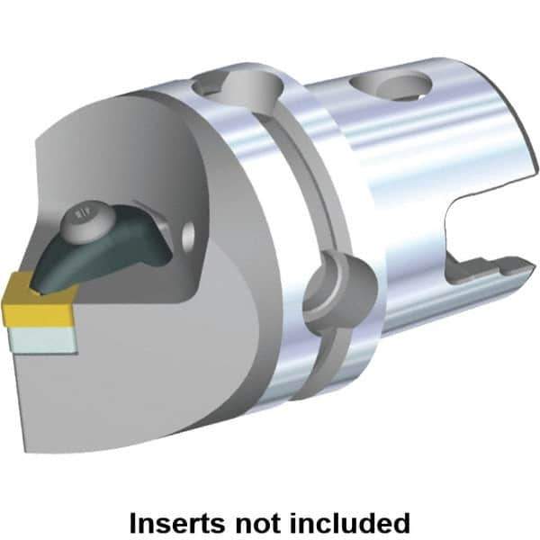 Kennametal - Neutral Cut, Size KM40, SN.. Insert Compatiblity, Modular Turning & Profiling Cutting Unit Head - 45mm Head Length, Through Coolant, Series Kenclamp - Eagle Tool & Supply