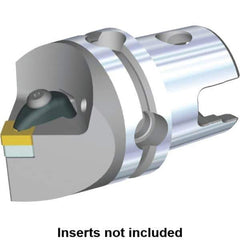 Kennametal - Neutral Cut, Size KM40, SN.. Insert Compatiblity, Modular Turning & Profiling Cutting Unit Head - 45mm Head Length, Through Coolant, Series Kenclamp - Eagle Tool & Supply