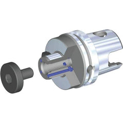 Kennametal - KM63XMZ Modular Connection 16mm Pilot Diam Shell Mill Holder - 28mm Flange to Nose End Projection, 44mm Nose Diam, M8x1.25 Lock Screw, Through-Spindle Coolant - Exact Industrial Supply