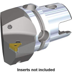Kennametal - Left Hand Cut, Size KM40, TN.. Insert Compatiblity, Internal or External Modular Turning & Profiling Cutting Unit Head - 27mm Ctr to Cutting Edge, 40mm Head Length, Through Coolant, Series Kenlever - Eagle Tool & Supply