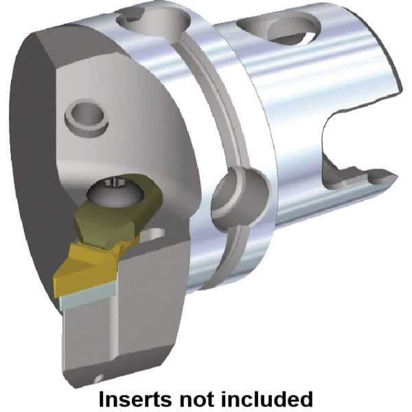 Kennametal - VBMR.. Insert, 40mm Head Length, Modular Grooving Cutting Unit Head - Left Hand Cut, System Size KM40, Through Coolant, Series Top Notch - Eagle Tool & Supply