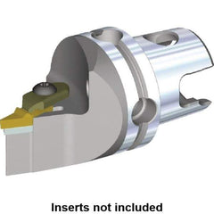 Kennametal - V.GR.. Insert, 45mm Head Length, Modular Grooving Cutting Unit Head - Left Hand Cut, System Size KM40, Through Coolant, Series Top Notch - Eagle Tool & Supply