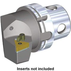 Kennametal - Right Hand Cut, Size KM4X100, TN.. Insert Compatiblity, Modular Turning & Profiling Cutting Unit Head - 63mm Ctr to Cutting Edge, 100mm Head Length, Through Coolant - Eagle Tool & Supply