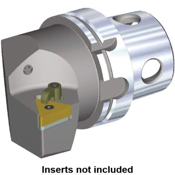 Kennametal - Left Hand Cut, Size KM4X100, TN.. Insert Compatiblity, Modular Turning & Profiling Cutting Unit Head - 63mm Ctr to Cutting Edge, 100mm Head Length, Through Coolant - Eagle Tool & Supply