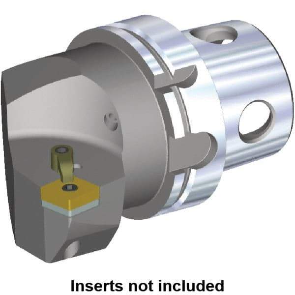Kennametal - Left Hand Cut, Size KM4X100, CN.. Insert Compatiblity, Internal or External Modular Turning & Profiling Cutting Unit Head - 63mm Ctr to Cutting Edge, 100mm Head Length, Through Coolant - Eagle Tool & Supply