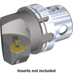 Kennametal - Left Hand Cut, Size KM4X100, CN.. Insert Compatiblity, Internal or External Modular Turning & Profiling Cutting Unit Head - 63mm Ctr to Cutting Edge, 100mm Head Length, Through Coolant - Eagle Tool & Supply