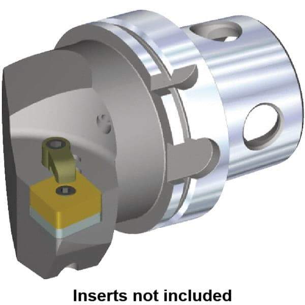 Kennametal - Right Hand Cut, Size KM4X100, CN.. Insert Compatiblity, Internal or External Modular Turning & Profiling Cutting Unit Head - 63mm Ctr to Cutting Edge, 100mm Head Length, Through Coolant - Eagle Tool & Supply
