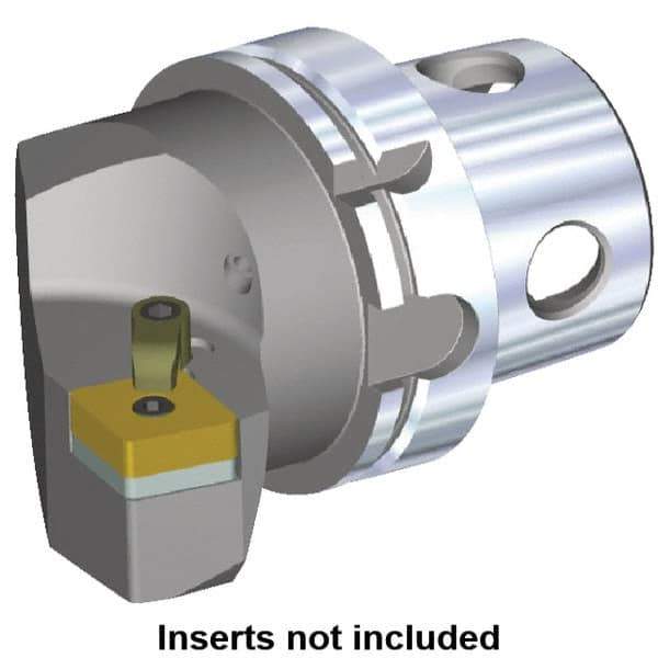 Kennametal - Right Hand Cut, Size KM4X100, CN.. Insert Compatiblity, Modular Turning & Profiling Cutting Unit Head - 58mm Ctr to Cutting Edge, 100mm Head Length, Through Coolant - Eagle Tool & Supply