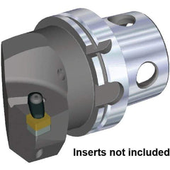 Kennametal - Right Hand Cut, Size KM4X100, CN.. Insert Compatiblity, Internal or External Modular Turning & Profiling Cutting Unit Head - 63mm Ctr to Cutting Edge, 100mm Head Length, Through Coolant - Eagle Tool & Supply