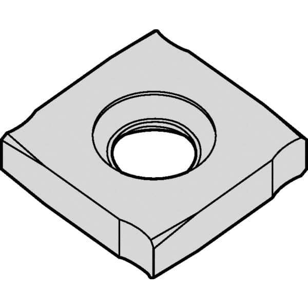 Kennametal - SNHX1203 GP Grade KCPM40 Carbide Milling Insert - TiAlN/AlCrN Finish, 0.126" Thick, 1/2" Inscribed Circle - Eagle Tool & Supply