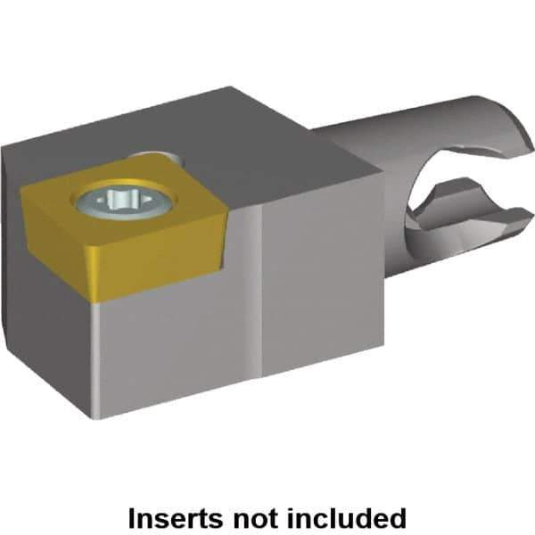 Kennametal - Right Hand Cut, Size KM12, CC.. Insert Compatiblity, Modular Turning & Profiling Cutting Unit Head - 8mm Ctr to Cutting Edge, 20mm Head Length, Series KM Micro - Eagle Tool & Supply
