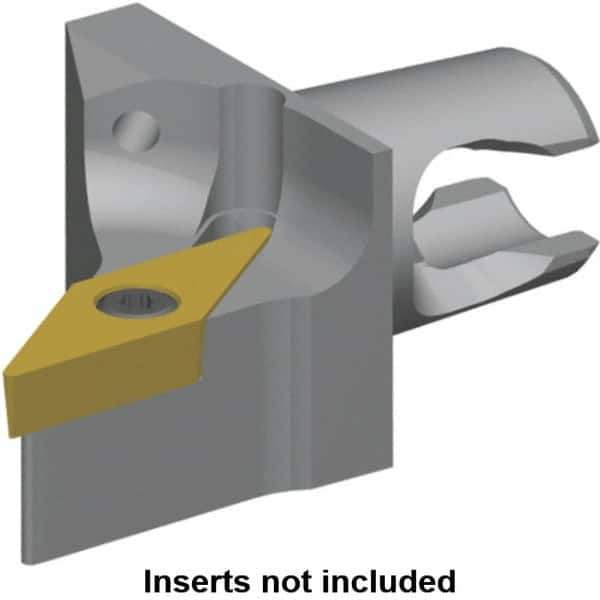 Kennametal - Left Hand Cut, Size KM16, VB.. Insert Compatiblity, Modular Turning & Profiling Cutting Unit Head - 10mm Ctr to Cutting Edge, 20mm Head Length, Through Coolant, Series KM Micro - Eagle Tool & Supply