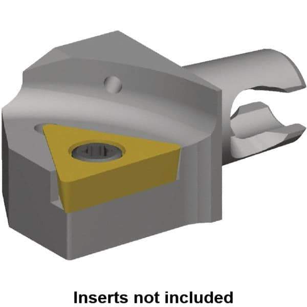 Kennametal - Right Hand Cut, Size KM16, TC.. Insert Compatiblity, Modular Turning & Profiling Cutting Unit Head - 10mm Ctr to Cutting Edge, 20mm Head Length, Through Coolant, Series KM Micro - Eagle Tool & Supply