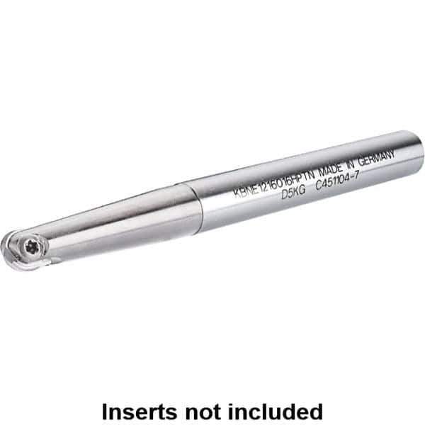 Kennametal - 16mm Cut Diam, 8mm Max Depth of Cut, 20mm Shank Diam, 175mm OAL, Indexable Ball Nose End Mill - 90mm Head Length, Straight Shank, KDMB Toolholder, KDMB 16.. Insert - Eagle Tool & Supply