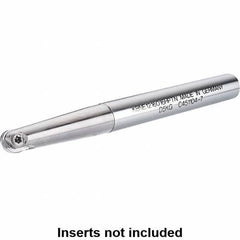 Kennametal - 12mm Cut Diam, 6mm Max Depth of Cut, 16mm Shank Diam, 150mm OAL, Indexable Ball Nose End Mill - 90mm Head Length, Straight Shank, KDMB Toolholder, KDMB 12.. Insert - Eagle Tool & Supply