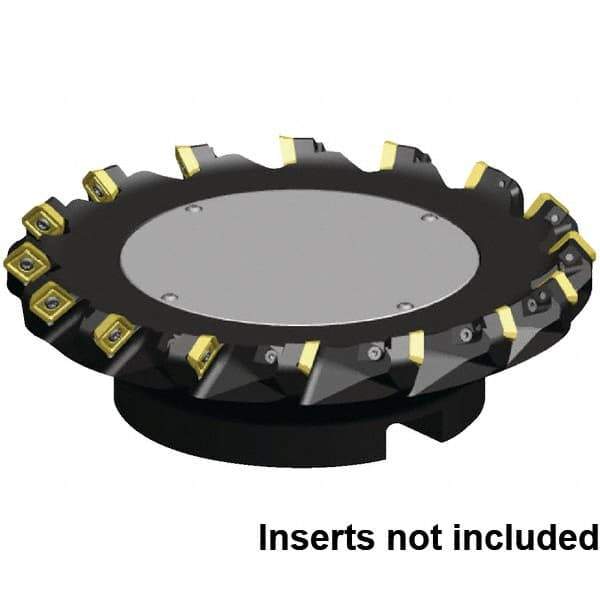 Kennametal - 93.8mm Cut Diam, 27mm Arbor Hole, 6.6mm Max Depth of Cut, 45° Indexable Chamfer & Angle Face Mill - 6 Inserts, SECX-EN GN\xB6SECX-GD2\xB6SECX-SN GN Insert, Right Hand Cut, 6 Flutes, Through Coolant, Series Beyond Blast KSSM - Eagle Tool & Supply