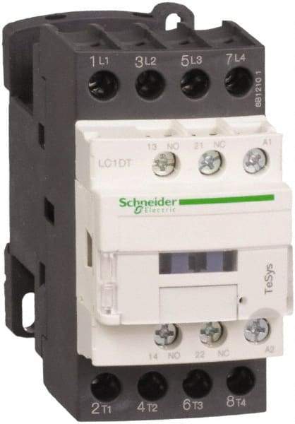 Schneider Electric - 4 Pole, 125 Coil VDC, 40 Amp at 440 VAC, Nonreversible IEC Contactor - Bureau Veritas, CCC, CSA, CSA C22.2 No. 14, DNV, EN/IEC 60947-4-1, EN/IEC 60947-5-1, GL, GOST, LROS, RINA, RoHS Compliant, UL 508, UL Listed - Eagle Tool & Supply