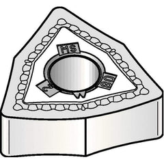Kennametal - WNMG431 MS Grade KCU10 Carbide Turning Insert - TiAlN Finish, 80° Trigon, 1/2" Inscr Circle, 3/16" Thick, 1/64" Corner Radius - Eagle Tool & Supply