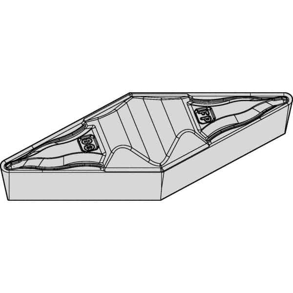 Kennametal - VCMR331 FP Grade KCU25 Carbide Turning Insert - AlTiN Finish, 35° Diamond, 3/8" Inscr Circle, 3/16" Thick, 1/64" Corner Radius - Eagle Tool & Supply