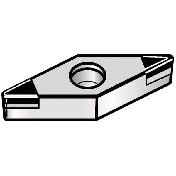 Kennametal - VCGW160404 Grade KBH20 PCBN Turning Insert - 35° Diamond, 3/8" Inscr Circle, 3/16" Thick, 1/64" Corner Radius - Eagle Tool & Supply