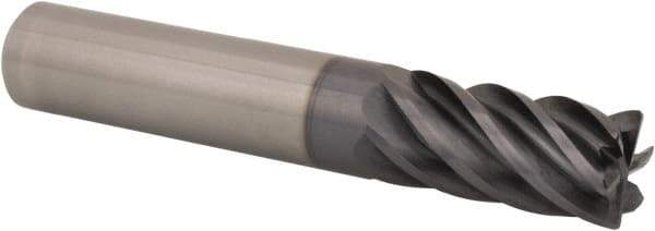 Kennametal - 14mm, 6 Flute, Single End, Solid Carbide, 0.75mm Corner Radius End Mill - 83mm OAL, 38° Helix, Right Hand Flute, 26mm LOC, Right Hand Cut - Eagle Tool & Supply