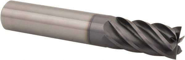 Kennametal - 14mm, 26mm LOC, 14mm Shank Diam, 83mm OAL, 6 Flute, Solid Carbide Square End Mill - Single End, AlTiN Finish, Spiral Flute, 38° Helix, Centercutting, Right Hand Cut, Right Hand Flute - Eagle Tool & Supply