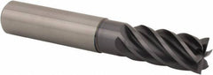 Kennametal - 16mm, 6 Flute, Single End, Solid Carbide, Corner Radius End Mill - 100mm OAL, 38° Helix, Right Hand Flute, 32mm LOC, Right Hand Cut, 48mm Extended Reach - Eagle Tool & Supply