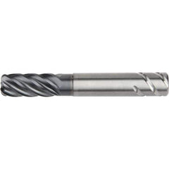 Kennametal - 16mm, 6 Flute, Single End, Solid Carbide, 4mm Corner Radius End Mill - 100mm OAL, 38° Helix, Right Hand Flute, 32mm LOC, Right Hand Cut, 48mm Extended Reach - Eagle Tool & Supply