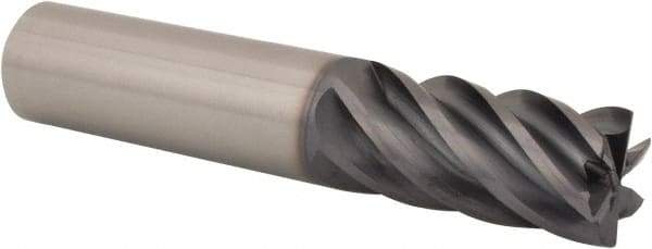 Kennametal - 20mm, 6 Flute, Single End, Solid Carbide, 0.75mm Corner Radius End Mill - 104mm OAL, 38° Helix, Right Hand Flute, 38mm LOC, Right Hand Cut - Eagle Tool & Supply