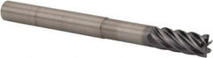 Kennametal - 3/8", 6 Flute, Single End, Solid Carbide, 0.015" Corner Radius End Mill - 4" OAL, 38° Helix, Right Hand Flute, 7/8" LOC, Right Hand Cut, 1-7/8" Extended Reach - Eagle Tool & Supply