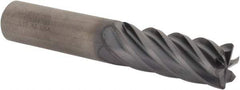 Kennametal - 1/2", 6 Flute, Single End, Solid Carbide, 0.06" Corner Radius End Mill - 3" OAL, 38° Helix, Right Hand Flute, 1-1/4" LOC, Right Hand Cut - Eagle Tool & Supply