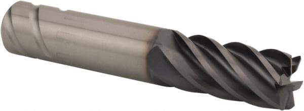 Kennametal - 5/8", 6 Flute, Single End, Solid Carbide, 0.03" Corner Radius End Mill - 3-1/2" OAL, 38° Helix, Right Hand Flute, 1-1/4" LOC, Right Hand Cut - Eagle Tool & Supply