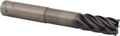 Kennametal - 1", 6 Flute, Single End, Solid Carbide, 0.06" Corner Radius End Mill - 4-1/2" OAL, 38° Helix, Right Hand Flute, 1-3/4" LOC, Right Hand Cut - Eagle Tool & Supply