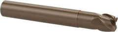 Kennametal - 8mm, 4 Flute, Single End, Ceramic, 1mm Corner Radius End Mill - 57mm OAL, 40° Helix, Right Hand Flute, 6mm LOC, Right Hand Cut, 16mm Extended Reach - Eagle Tool & Supply