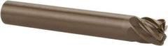 Kennametal - 1/4", 6 Flute, Single End, Ceramic, 0.031" Corner Radius End Mill - 2" OAL, 40° Helix, Right Hand Flute, 3/16" LOC, Right Hand Cut - Eagle Tool & Supply