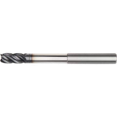 Kennametal - 12mm, 4 Flute, Single End, Solid Carbide, Corner Chamfer End Mill - 125mm OAL, 38° Helix, Right Hand Flute, 24mm LOC, Right Hand Cut, 73mm Extended Reach - Eagle Tool & Supply