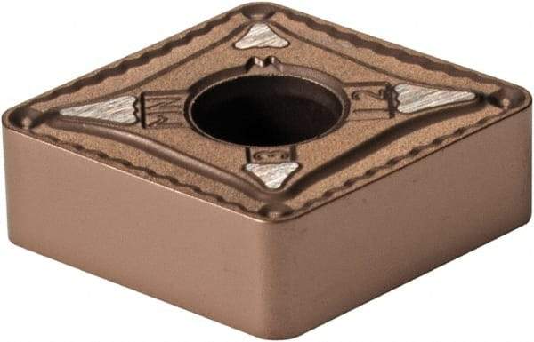 Kennametal - CNMG433 MN Grade KCP25B Carbide Turning Insert - TiCN/Al2O3/TiOCN Finish, 80° Diamond, 1/2" Inscr Circle, 3/16" Thick, 3/64" Corner Radius - Eagle Tool & Supply