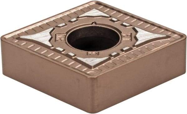 Kennametal - CNMG643 RN Grade KCP10B Carbide Turning Insert - TiCN/Al2O3/TiOCN Finish, 80° Diamond, 3/4" Inscr Circle, 1/4" Thick, 3/64" Corner Radius - Eagle Tool & Supply
