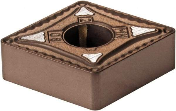 Kennametal - CNMG432 MN Grade KCP10B Carbide Turning Insert - TiCN/Al2O3/TiOCN Finish, 80° Diamond, 1/2" Inscr Circle, 3/16" Thick, 1/32" Corner Radius - Eagle Tool & Supply