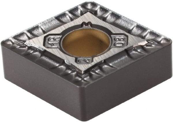 Kennametal - CNMG432 MR Grade KCM35 Carbide Turning Insert - TiN/MT/TiCN/Al2O3 Finish, 80° Diamond, 1/2" Inscr Circle, 3/16" Thick, 1/32" Corner Radius - Eagle Tool & Supply