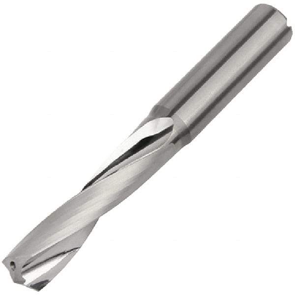 Kennametal - 4.83mm 155° Solid Carbide Jobber Drill - Bright Finish, Right Hand Cut, Spiral Flute, Straight Shank, 66mm OAL, Standard Point - Eagle Tool & Supply